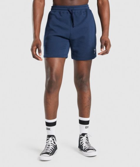 Men's Gymshark Crest Shorts Navy | CA A67850